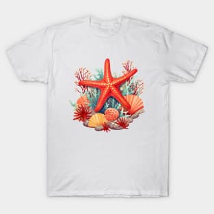 Orange Starfish T-Shirt